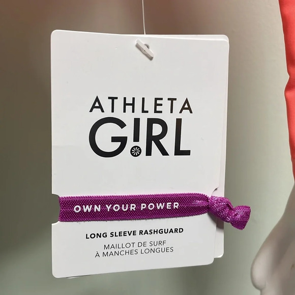 NWT Athleta Girl Neon Rashguard - Picture 5 of 10